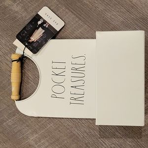 Rae Dunn POCKET TREASURES Wall decor basket hanger
